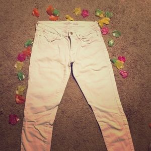 White low rise jeans